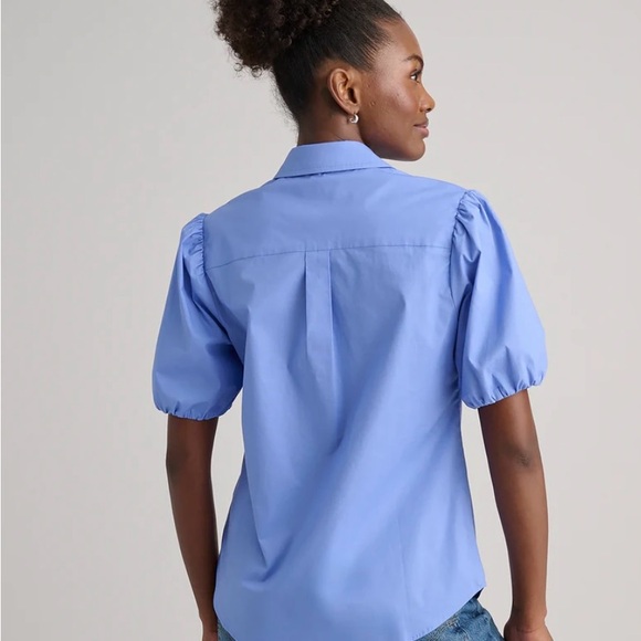 Women Untuckit Stretch Cotton Short-Sleeve Gail Shirt size 12 new - Picture 2 of 10